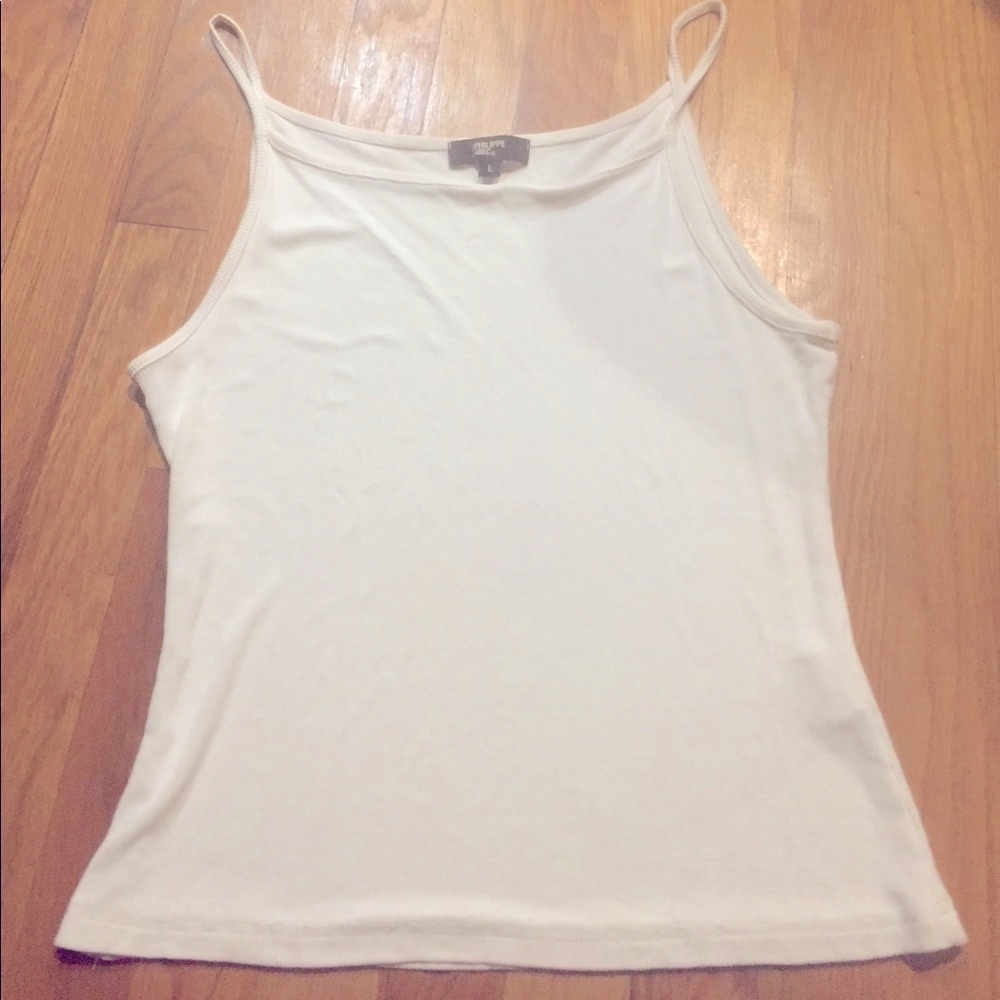 Philippe Adec Viscose stretch white. cami 17" bust